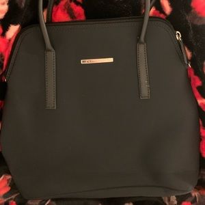 Coccinelle black soft nylon and leather purse.
